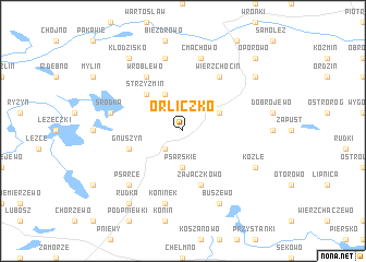 map of Orliczko