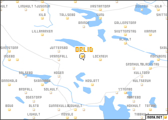 map of Örlid