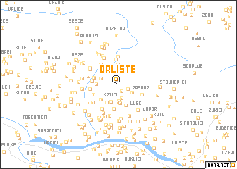 map of Orlište