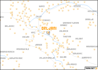 map of Orljani