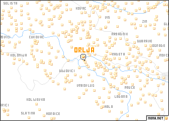 map of Orlja