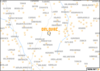 map of Orlovac