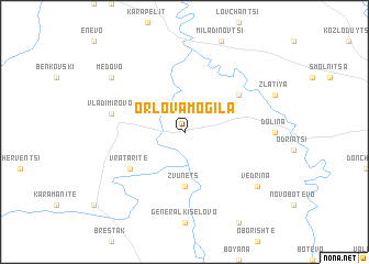 map of Orlova Mogila