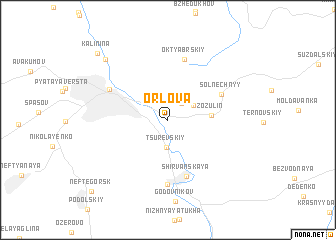 map of (( Orlova ))