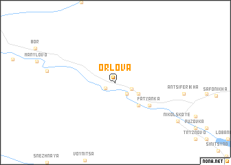 map of Orlova