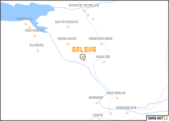 map of Orlova