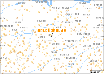 map of Orlovo Polje