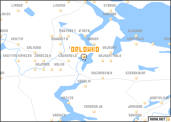 map of Orłówko