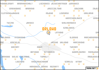 map of Orłowo