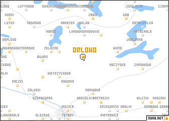 map of Orłowo