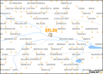 map of Orłów