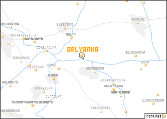 map of Orlyanka