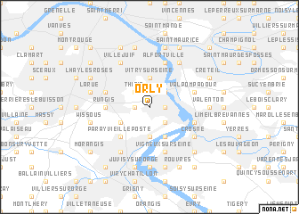 map of Orly