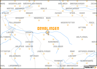 map of Ormalingen