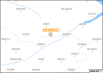 map of Ormaniçi