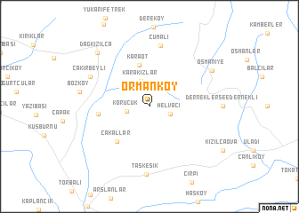 map of Ormanköy