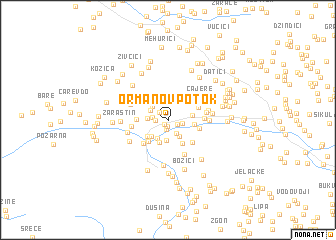 map of Ormanov Potok