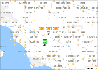 map of Ormastorp