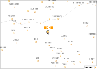 map of Orma