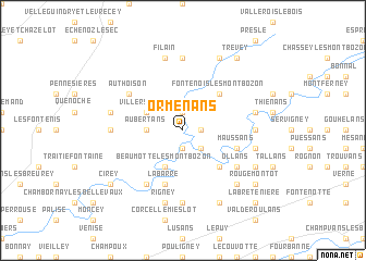 map of Ormenans