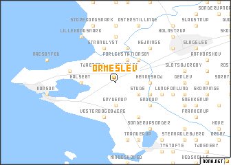 map of Ormeslev