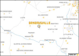 map of Ormondsville