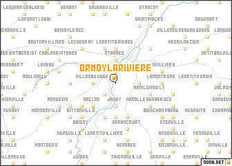 map of Ormoy-la-Rivière