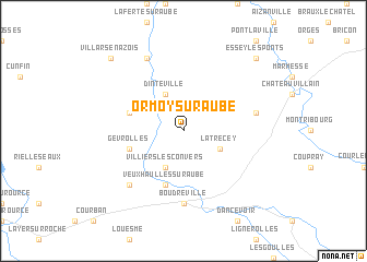 map of Ormoy-sur-Aube