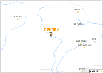 map of Ormsby