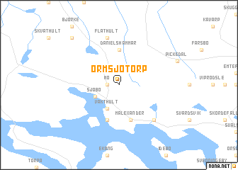 map of Ormsjötorp