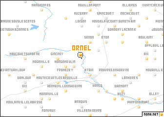 map of Ornel