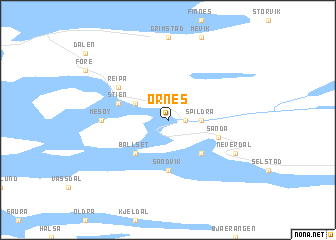 map of Ørnes