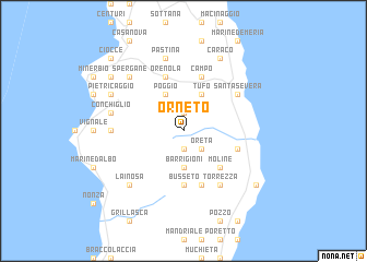 map of Orneto