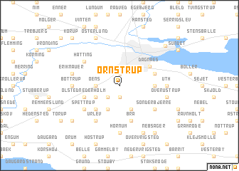 map of Ørnstrup