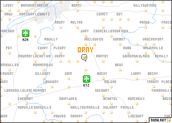 map of Orny