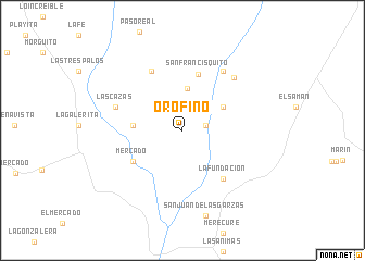 map of Oro Fino