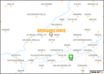 map of Oroiu de Cîmpie