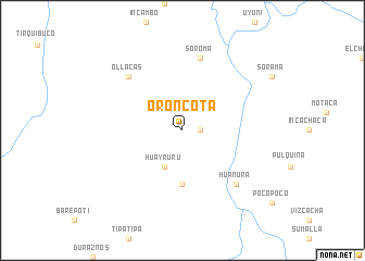 map of Oroncota