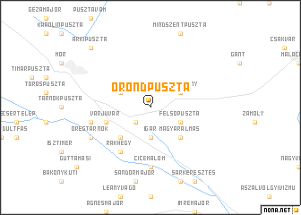 map of Orondpuszta