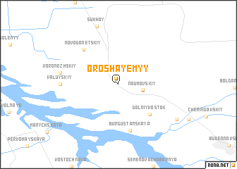 map of Oroshayemyy