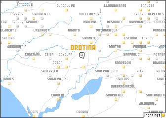 map of Orotina