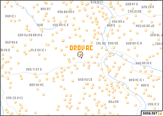 map of Orovac