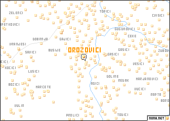 map of Orozovići