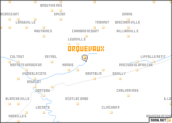 map of Orquevaux