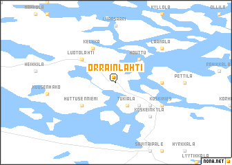 map of Orrainlahti