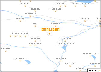 map of Orrliden
