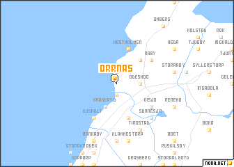 map of Orrnäs