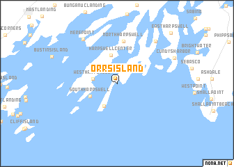 map of Orrs Island