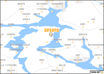 map of Örsand