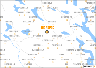 map of Örsåsa